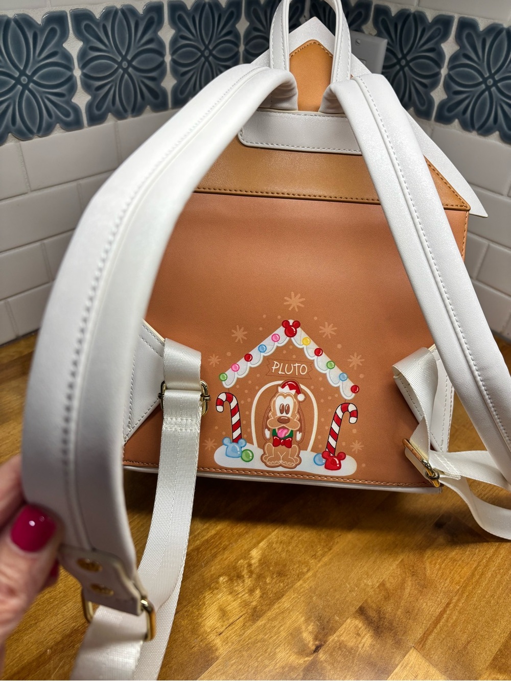Loungefly Disney Mickey & Friends Gingerbread House Christmas Mini Backpack - Picture 7 of 11